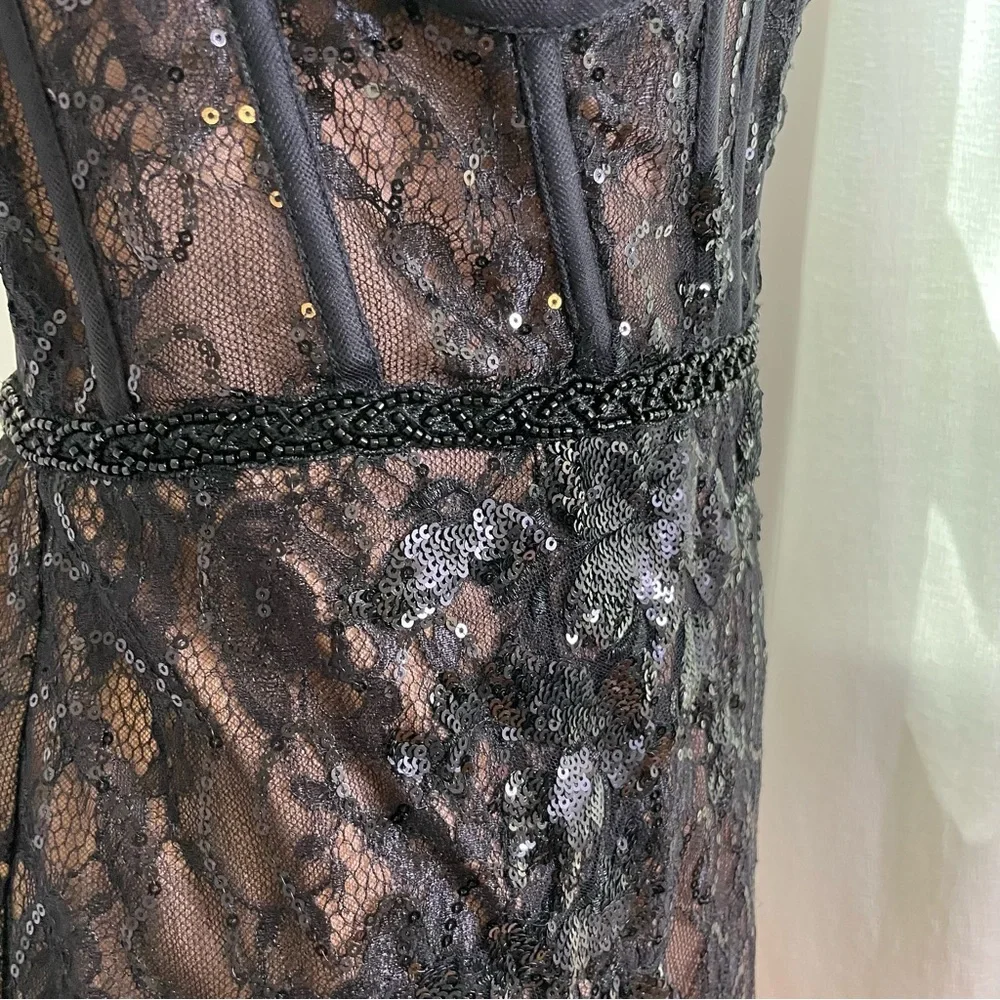 DAVID'S BRIDAL Galina Signature Strapless Corset Gown Tulle Dress #WBM3095 Prom - Picture 12 of 16